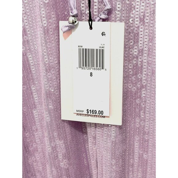 Avec Les Filles Sequin Tie Back Midi Dress NWT $169 - Picture 7 of 10